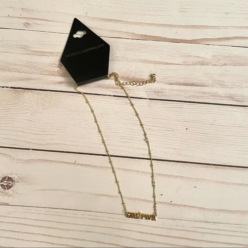 Rebecca Minkoff Grl Pwr Pendant Necklace NWT - Picture 3 of 5